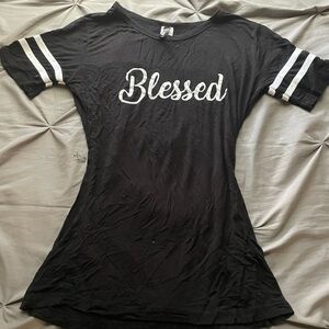 Black 'Blessed' Short Sleeve Tee